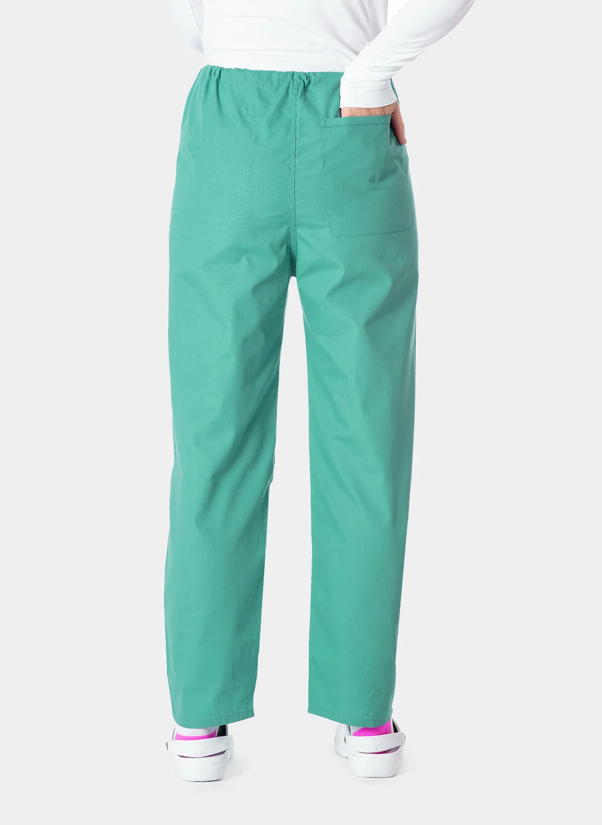 Unisex Budget Scrub Trousers - Mid Green - Image 3