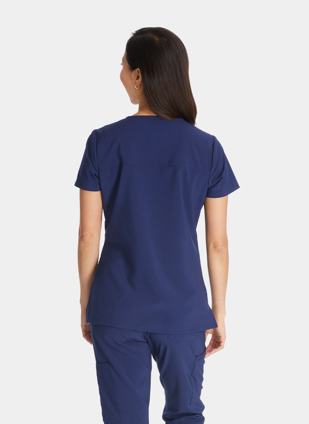 Dickies EDS Essentials Women's Mock Wrap Scrub Top DKE625 - Navy - Image 2