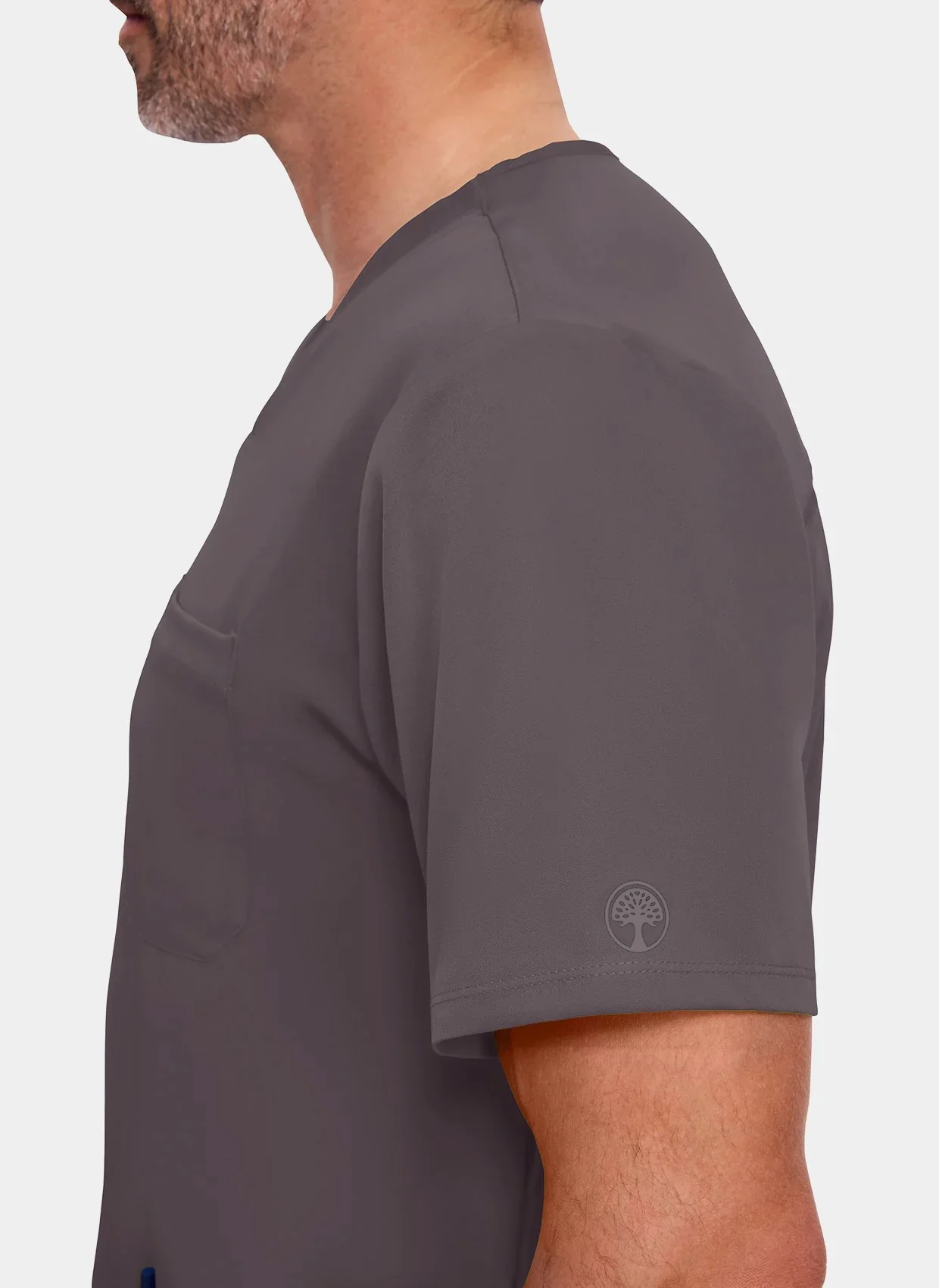 Healing Hands Matthew Scrub Top - Pewter - Image 3