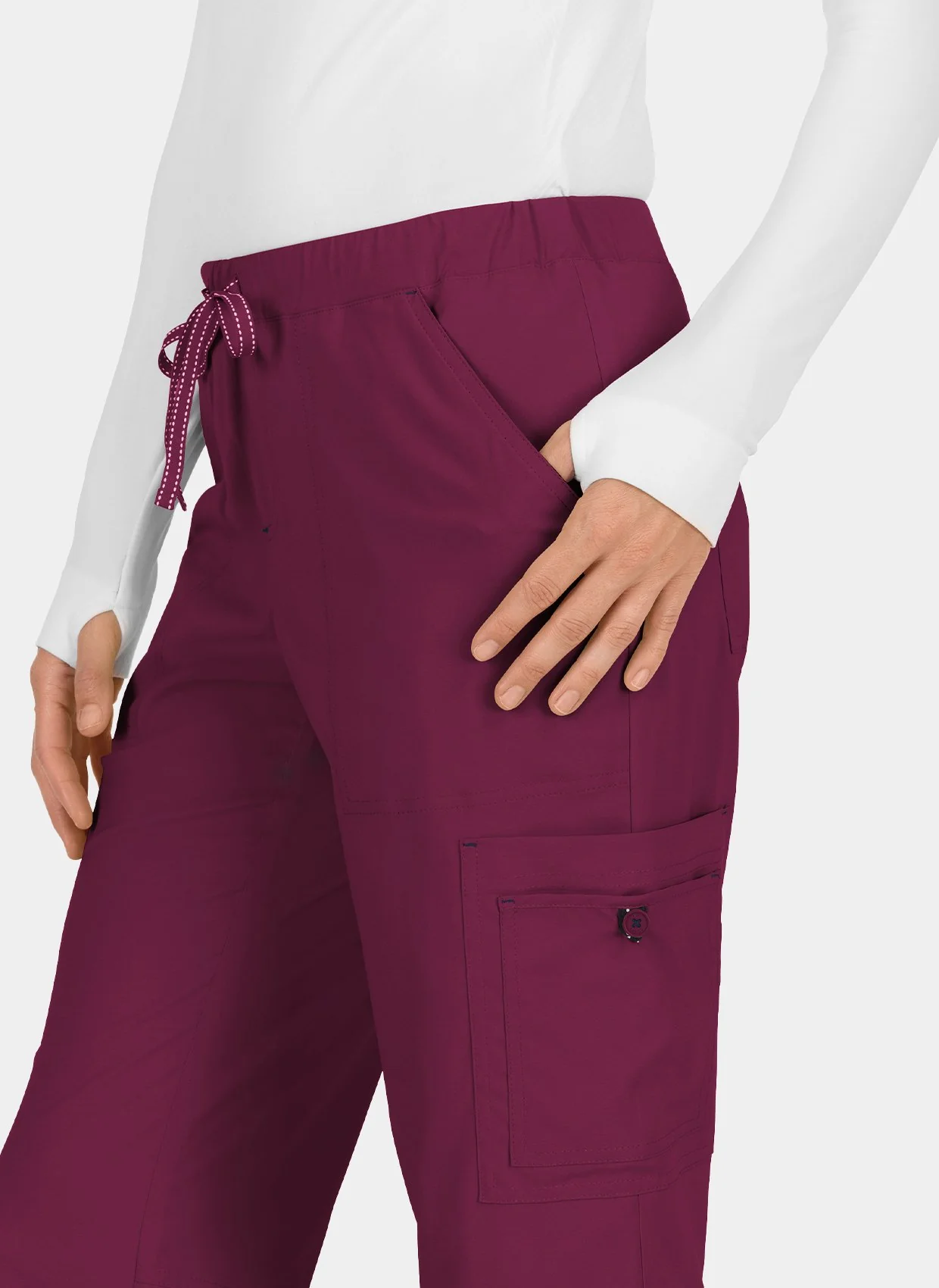Koi Basics Women's Holly Scrub Trousers - Wine - Image 4