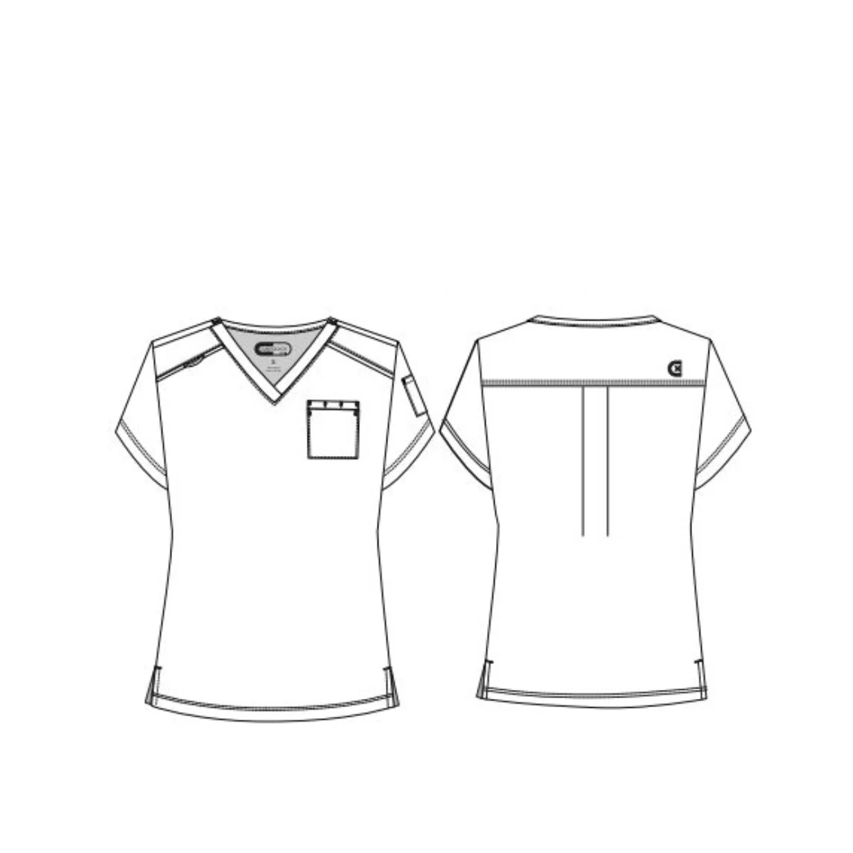 Koi Cureology Aura Scrub Top - White - Image 3