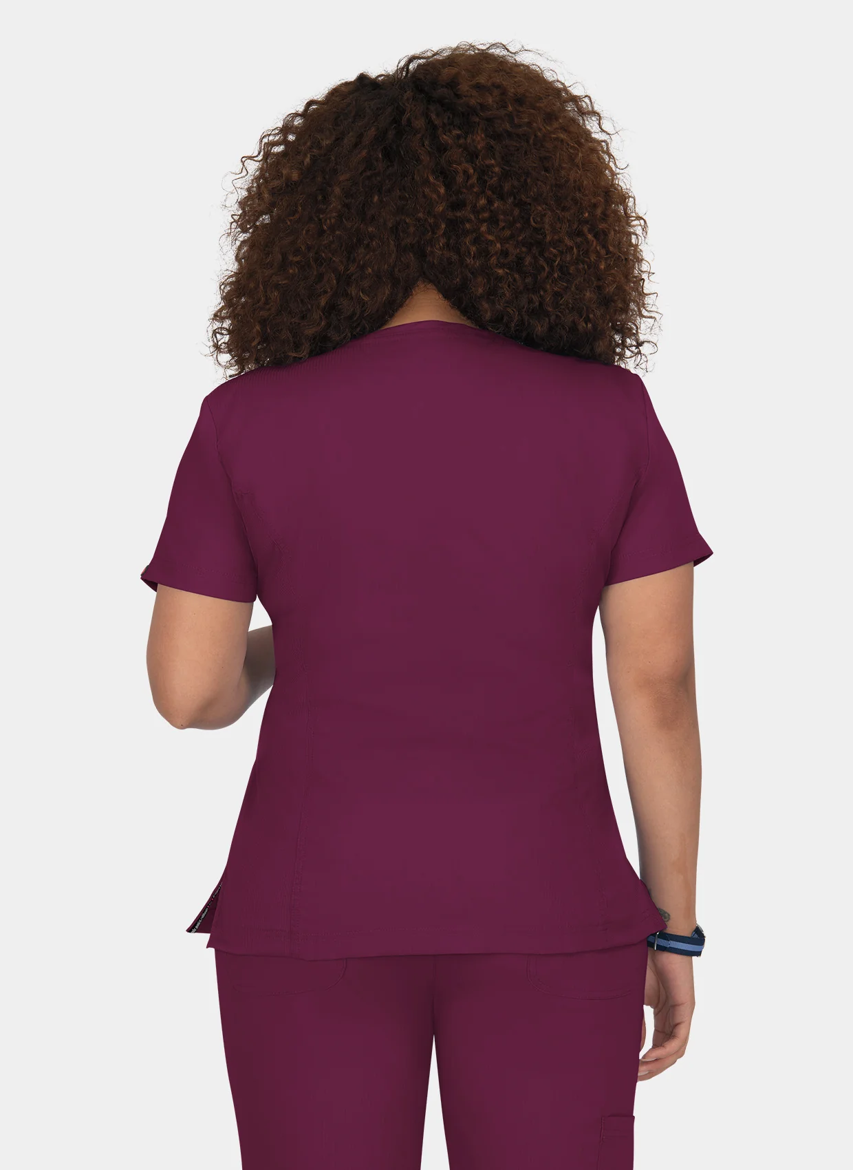 Koi Lite Serenity Scrub Top - Wine - Image 2