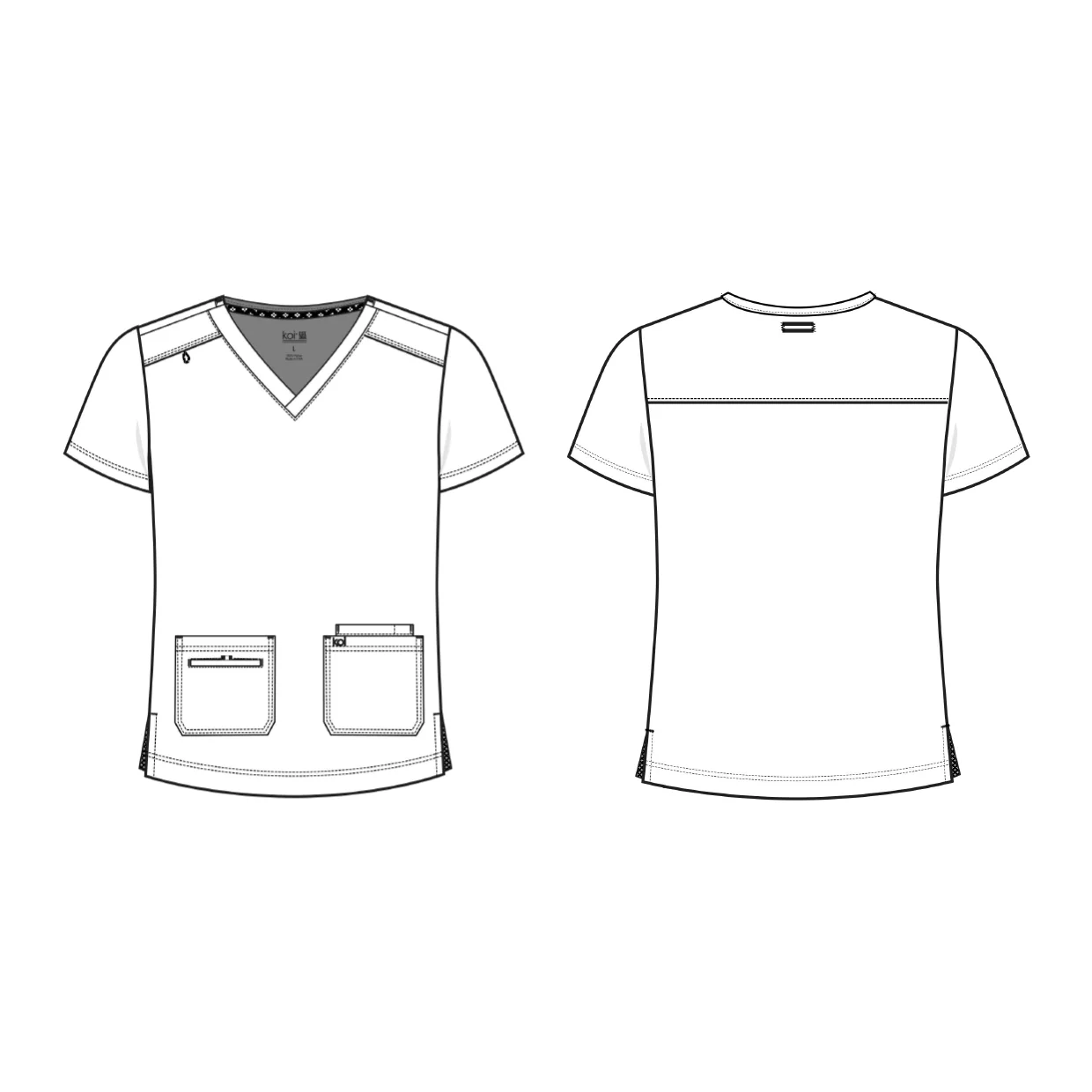 Koi Next Gen Free To Be Scrub Top - Black - Image 6