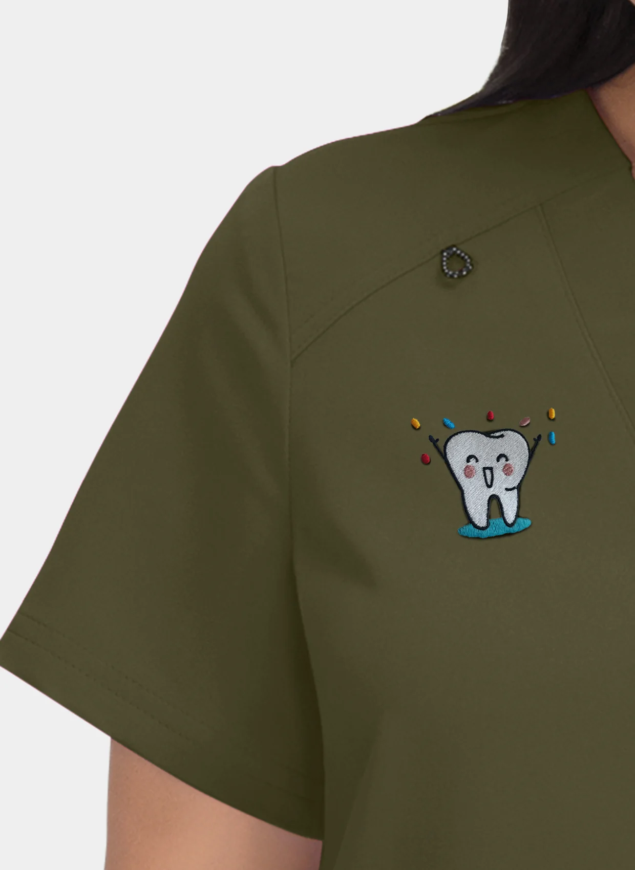Koi Next Gen Hustle And Heart Scrub Top - Olive - Image 3