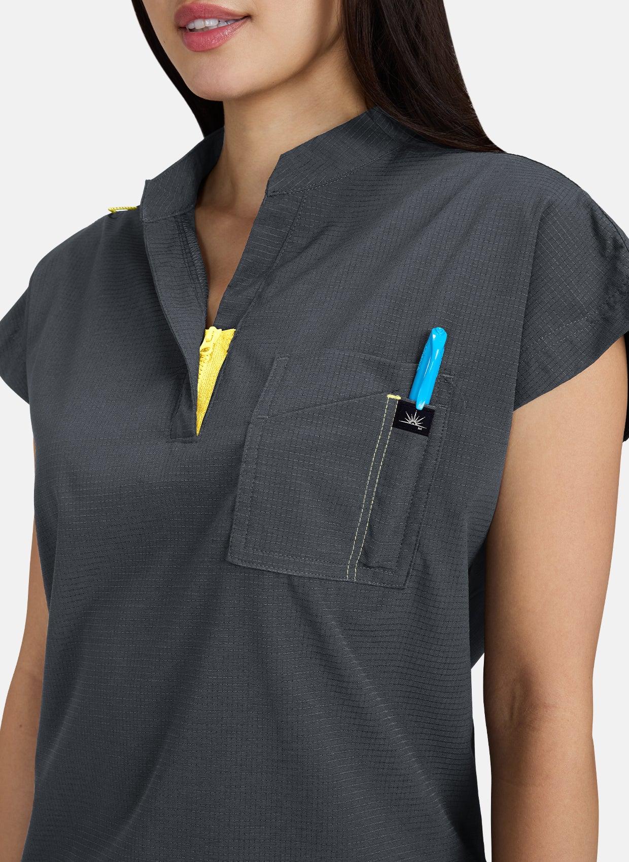 Koi Solis Catrin Scrub Top - Charcoal - Image 3